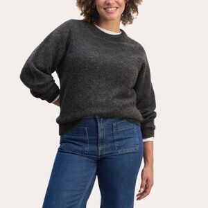 Everlane The Cocoon Crew in Alpaca Dark Charcoal Grey Women’s Size Small